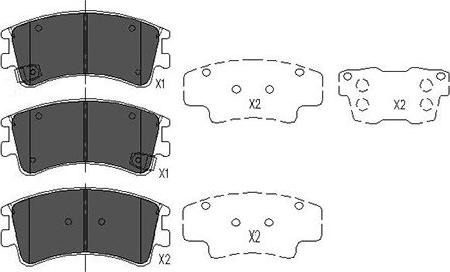 Kavo Parts KBP-4512 - Bremžu uzliku kompl., Disku bremzes ps1.lv