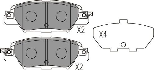 Kavo Parts KBP-4582 - Bremžu uzliku kompl., Disku bremzes ps1.lv