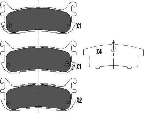 Kavo Parts KBP-4539 - Bremžu uzliku kompl., Disku bremzes ps1.lv