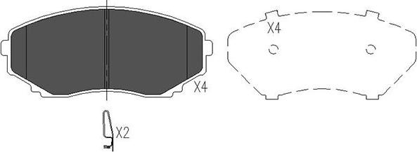 Kavo Parts KBP-4530 - Bremžu uzliku kompl., Disku bremzes ps1.lv