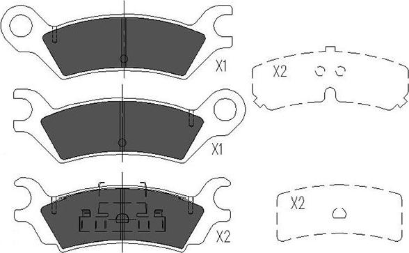 Kavo Parts KBP-4538 - Bremžu uzliku kompl., Disku bremzes ps1.lv