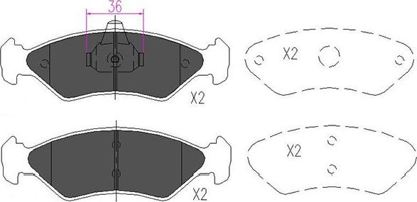 Kavo Parts KBP-4533 - Bremžu uzliku kompl., Disku bremzes ps1.lv