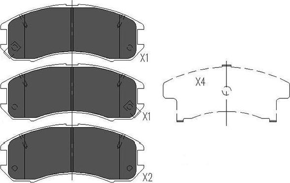 Kavo Parts KBP-4525 - Bremžu uzliku kompl., Disku bremzes ps1.lv