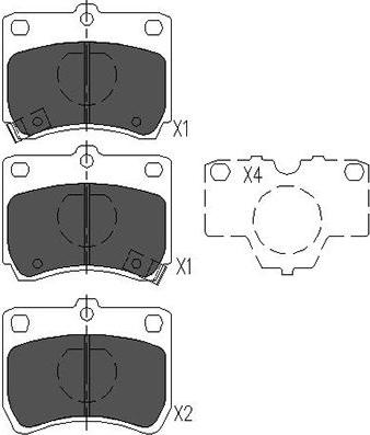 Kavo Parts KBP-4520 - Bremžu uzliku kompl., Disku bremzes ps1.lv