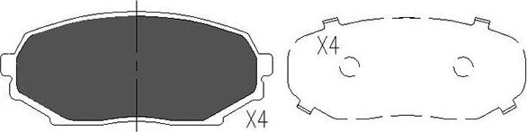 Kavo Parts KBP-4521 - Bremžu uzliku kompl., Disku bremzes ps1.lv