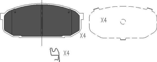 Kavo Parts KBP-4528 - Bremžu uzliku kompl., Disku bremzes ps1.lv