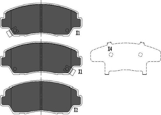 Kavo Parts KBP-4522 - Bremžu uzliku kompl., Disku bremzes ps1.lv