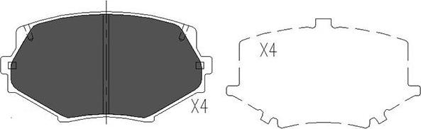 Kavo Parts KBP-4527 - Bremžu uzliku kompl., Disku bremzes ps1.lv