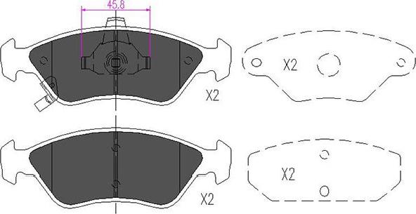 Kavo Parts KBP-4009 - Bremžu uzliku kompl., Disku bremzes ps1.lv