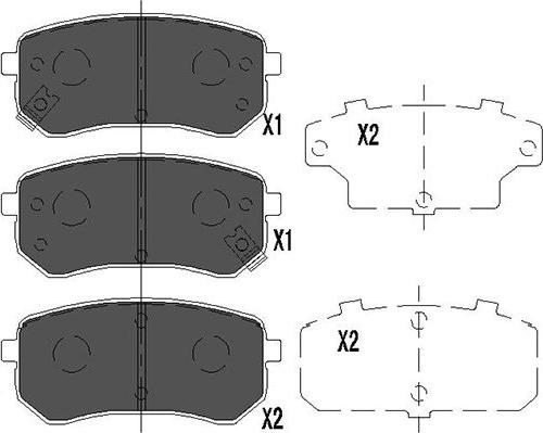 Kavo Parts KBP-4005 - Bremžu uzliku kompl., Disku bremzes ps1.lv