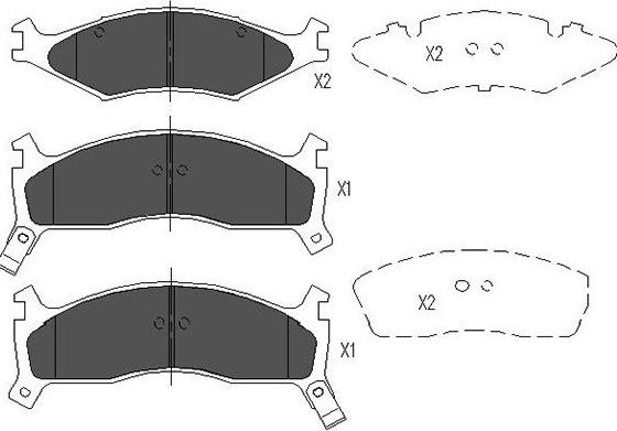 Kavo Parts KBP-4008 - Bremžu uzliku kompl., Disku bremzes ps1.lv