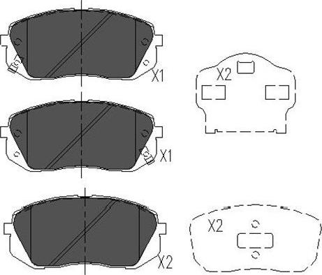 Kavo Parts KBP-4018 - Bremžu uzliku kompl., Disku bremzes ps1.lv