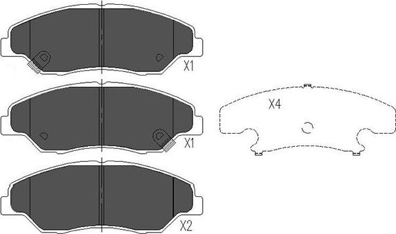 Kavo Parts KBP-4013 - Bremžu uzliku kompl., Disku bremzes ps1.lv