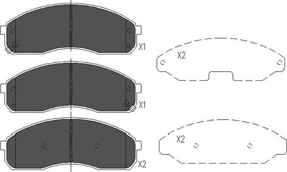 Kavo Parts KBP-4012 - Bremžu uzliku kompl., Disku bremzes ps1.lv