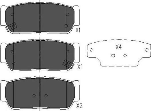 Kavo Parts KBP-4017 - Bremžu uzliku kompl., Disku bremzes ps1.lv