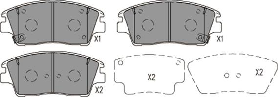 Kavo Parts KBP-4030 - Bremžu uzliku kompl., Disku bremzes ps1.lv