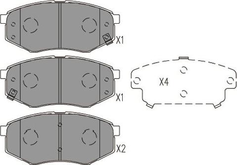 Kavo Parts KBP-4025 - Bremžu uzliku kompl., Disku bremzes ps1.lv