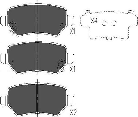 Kavo Parts KBP-4020 - Bremžu uzliku kompl., Disku bremzes ps1.lv