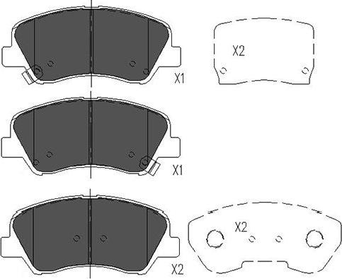 Kavo Parts KBP-4023 - Bremžu uzliku kompl., Disku bremzes ps1.lv