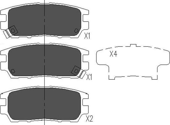 Kavo Parts KBP-5504 - Bremžu uzliku kompl., Disku bremzes ps1.lv