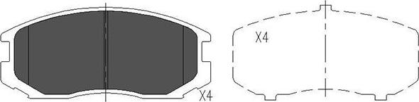 Kavo Parts KBP-5505 - Bremžu uzliku kompl., Disku bremzes ps1.lv