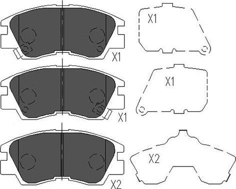 Kavo Parts KBP-5501 - Bremžu uzliku kompl., Disku bremzes ps1.lv