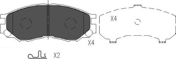 Kavo Parts KBP-5508 - Bremžu uzliku kompl., Disku bremzes ps1.lv