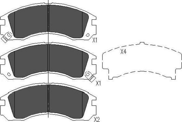 Kavo Parts KBP-5503 - Bremžu uzliku kompl., Disku bremzes ps1.lv