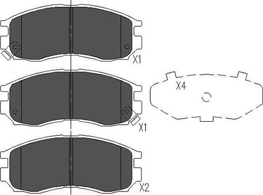 Kavo Parts KBP-5502 - Bremžu uzliku kompl., Disku bremzes ps1.lv