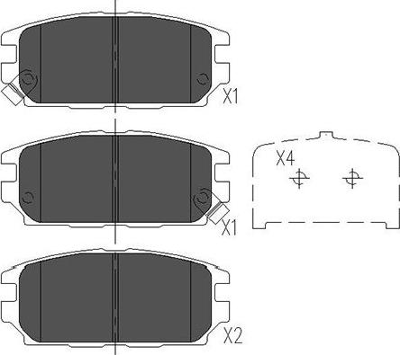 Kavo Parts KBP-5511 - Bremžu uzliku kompl., Disku bremzes ps1.lv