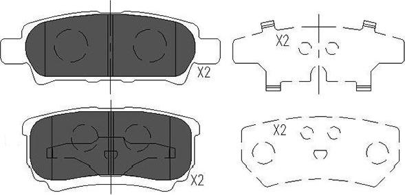 Kavo Parts KBP-5518 - Bremžu uzliku kompl., Disku bremzes ps1.lv