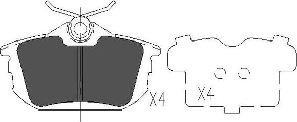 Kavo Parts KBP-5513 - Bremžu uzliku kompl., Disku bremzes ps1.lv