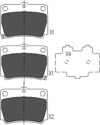 Kavo Parts KBP-5512 - Bremžu uzliku kompl., Disku bremzes ps1.lv