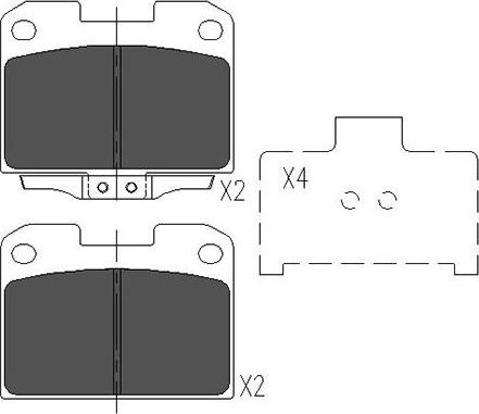 Kavo Parts KBP-5531 - Bremžu uzliku kompl., Disku bremzes ps1.lv