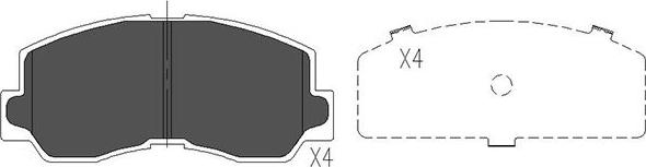 Kavo Parts KBP-5532 - Bremžu uzliku kompl., Disku bremzes ps1.lv