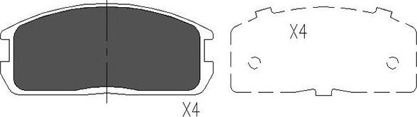 Kavo Parts KBP-5524 - Bremžu uzliku kompl., Disku bremzes ps1.lv