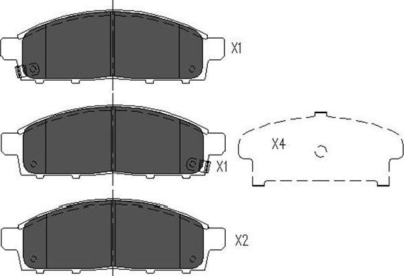 Kavo Parts KBP-5520 - Bremžu uzliku kompl., Disku bremzes ps1.lv