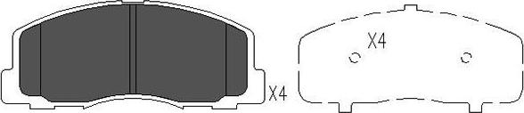 Kavo Parts KBP-5523 - Bremžu uzliku kompl., Disku bremzes ps1.lv