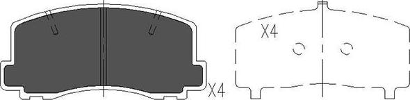 Kavo Parts KBP-5522 - Bremžu uzliku kompl., Disku bremzes ps1.lv