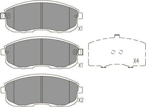 Kavo Parts KBP-6596 - Bremžu uzliku kompl., Disku bremzes ps1.lv