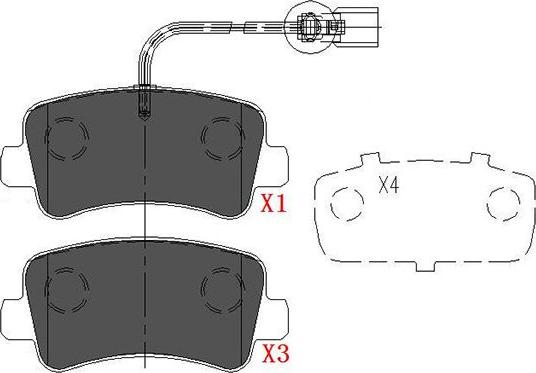 Kavo Parts KBP-6590 - Bremžu uzliku kompl., Disku bremzes ps1.lv