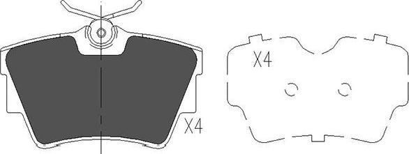 Kavo Parts KBP-6593 - Bremžu uzliku kompl., Disku bremzes ps1.lv