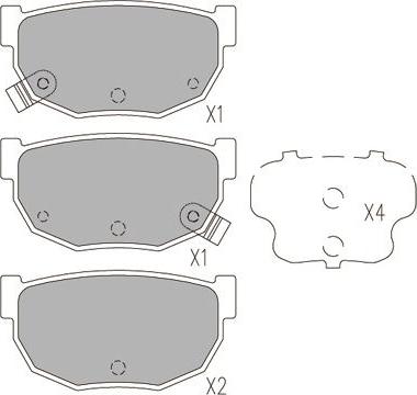 Kavo Parts KBP-6597 - Bremžu uzliku kompl., Disku bremzes ps1.lv