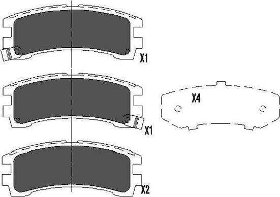 Kavo Parts KBP-6549 - Bremžu uzliku kompl., Disku bremzes ps1.lv