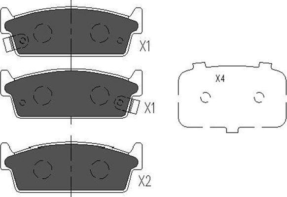 Kavo Parts KBP-6548 - Bremžu uzliku kompl., Disku bremzes ps1.lv