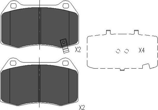 Kavo Parts KBP-6561 - Bremžu uzliku kompl., Disku bremzes ps1.lv