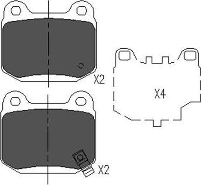 Kavo Parts KBP-6562 - Bremžu uzliku kompl., Disku bremzes ps1.lv