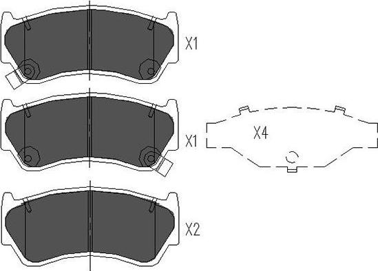 Kavo Parts KBP-6508 - Bremžu uzliku kompl., Disku bremzes ps1.lv