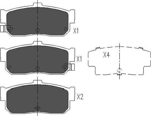 Kavo Parts KBP-6513 - Bremžu uzliku kompl., Disku bremzes ps1.lv