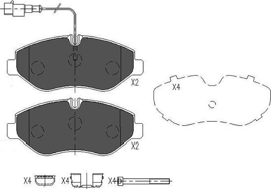 Kavo Parts KBP-6584 - Bremžu uzliku kompl., Disku bremzes ps1.lv